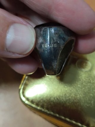Anillo Corazón Tous Negro y Plata Original