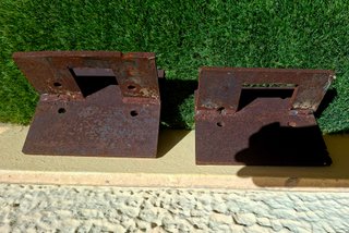 2 Soportes Anclaje Metal Pared/Techo-Decoración
