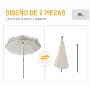 Sombrilla de Playa Ø202 cm Beige