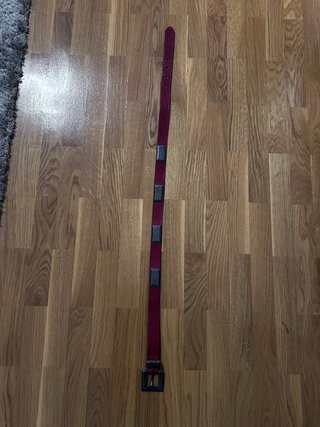 Cinturón de piel mujer burdeos