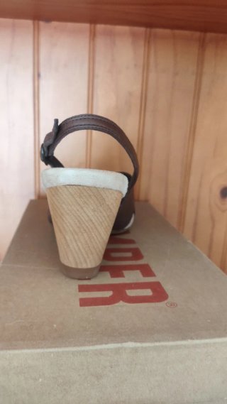 Sandalias Camper Marrones Cuña piel