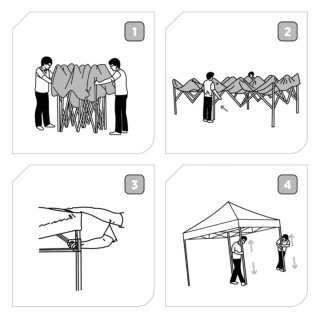 CARPA PLEGABLE BLANCA 3x3 EN VENTA