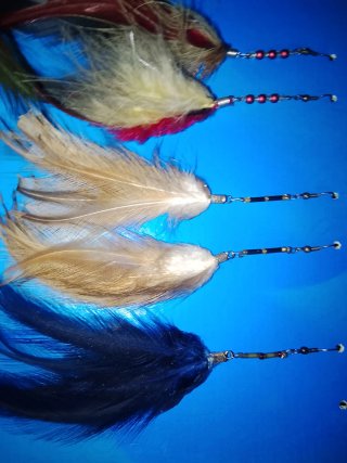 Pendientes de plumas