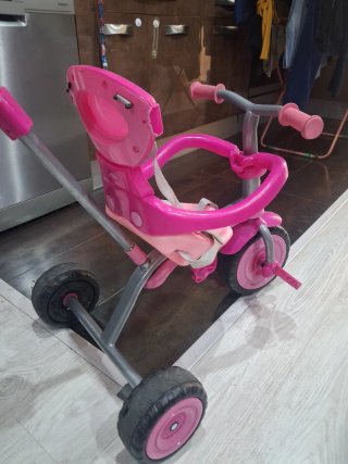 Triciclo Rosa 1-4 años con Apoya Pies