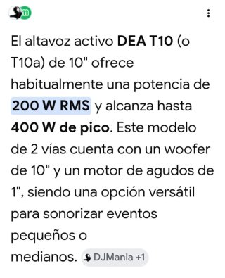 Altavoz DEA Amplificado 10 pulgadas Nuevo
