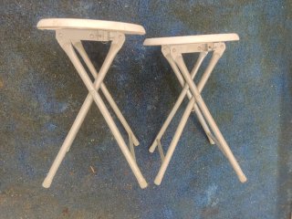2 Taburetes Plegables aluminio