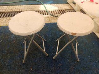 2 Taburetes Plegables aluminio