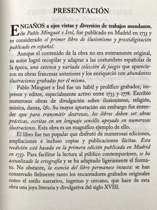 ENGAÑOS A OJOS VISTAS, LIBRO PABLO MINGUET E IROL