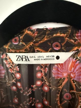 Vestido largo boho Zara estampado
