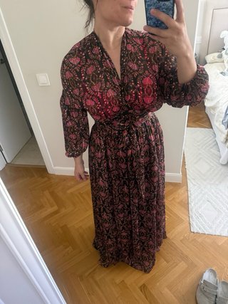 Vestido largo boho Zara estampado