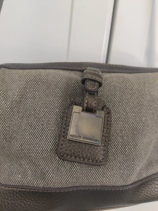 Bolso bandolera beige y marrón