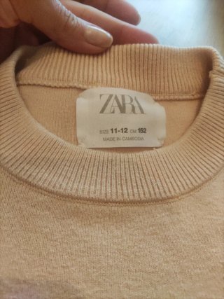 Conjunto Zara niña Jersey + Falda Ante