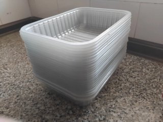 Vassoi in plastica trasparente
