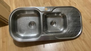 Lavatrice doppia vasca in acciaio inox