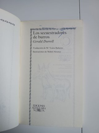 Los secuestradores de burros libro Gerald Durrell