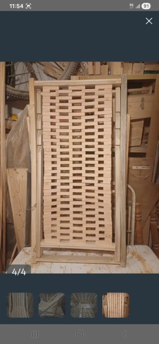 Tumbona artesanal grande de madera