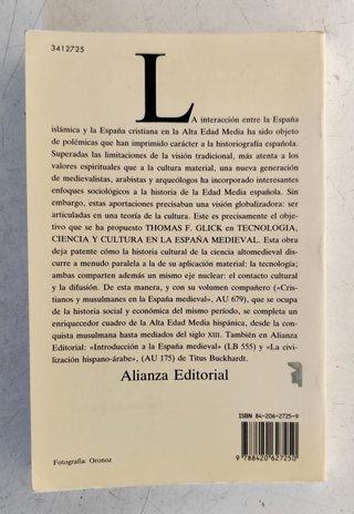 Tecnología ciencia y cultura en la España Medieval