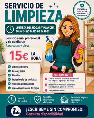 Limpieza hogar | Tardes | Blanes y alrededores