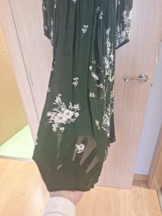 Vestido Massimo Dutti floral verde