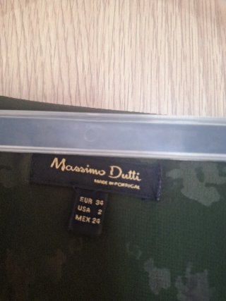 Vestido Massimo Dutti floral verde