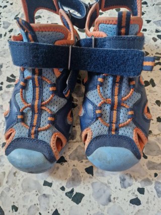 Sandalias Geox Niña Azul y Naranja
