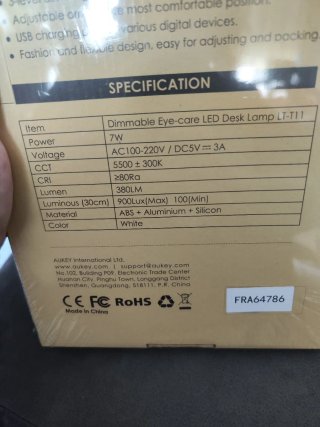 Lámpara LED AUKEY Ojo-Cuidado Regulable