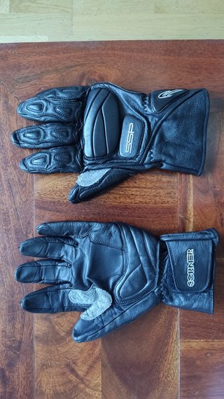 Guantes de moto SSP cuero