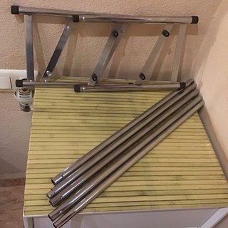 Zapatero desmontable acero y madera