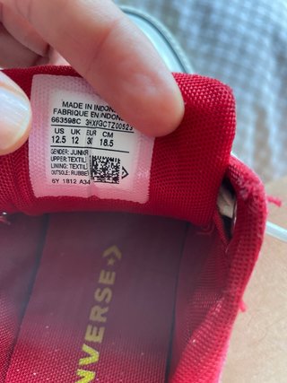 Converse All Star Rojas Talla 30