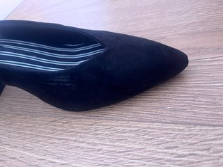 Zapatos negros destalonados Stradivarius ante