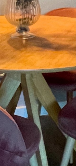 Mesa redonda madera de diámetro 1m
