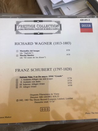 5 CDs Colección Prestige Música Clásica