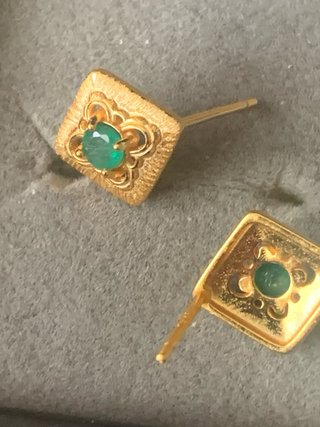 Pendientes Plata con Esmeralda