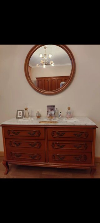 Armario de madera marrón 6 puertas