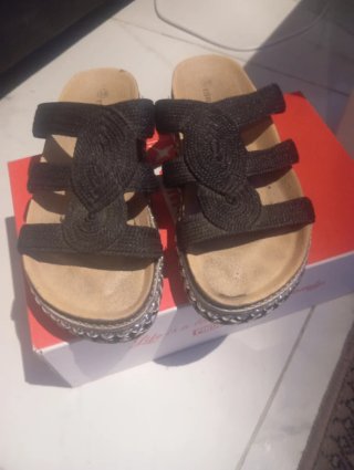 Sandalias ETÉREO SHOES negras talla 38