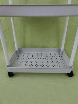 Carrito organizador con ruedas de 3 niveles Blanco