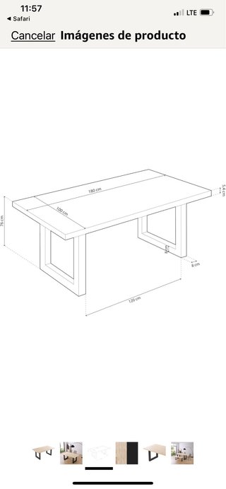 Mesa Roble Americano Marca Premium Nueva 180 cm