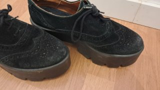 Mocasines negros plataforma