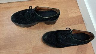 Mocasines negros plataforma