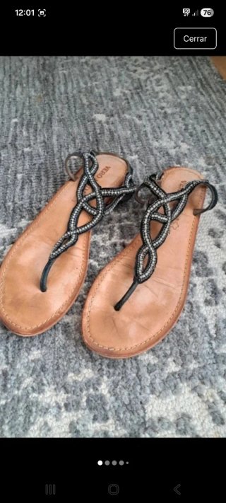 Sandalias Vero Moda negras con pedrería