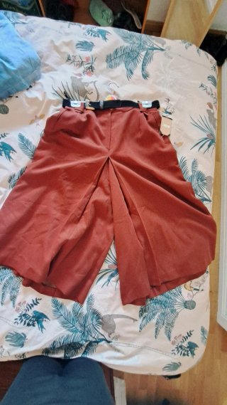 Falda pantalón vintage color teja