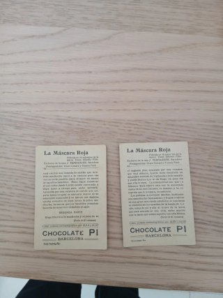 2 cromos La Máscara Roja