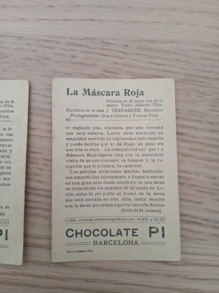 2 cromos La Máscara Roja