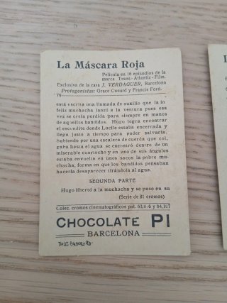 2 cromos La Máscara Roja