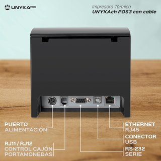 Unykach UK56007 Impresora Térmica 80mm