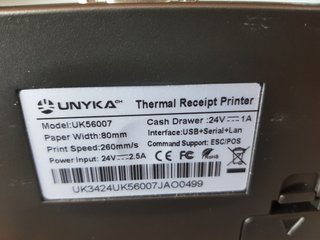 Unykach UK56007 Impresora Térmica 80mm