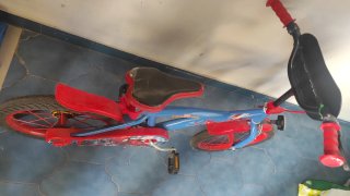 Bicicleta Infantil Spiderman Azul y Roja