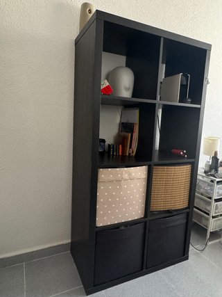 Estantería Ikea 8 cubos negra