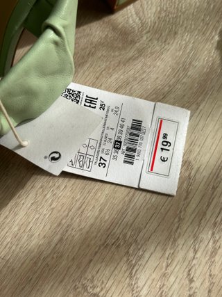 Sandalias tacón verde Stradivarius talla 37