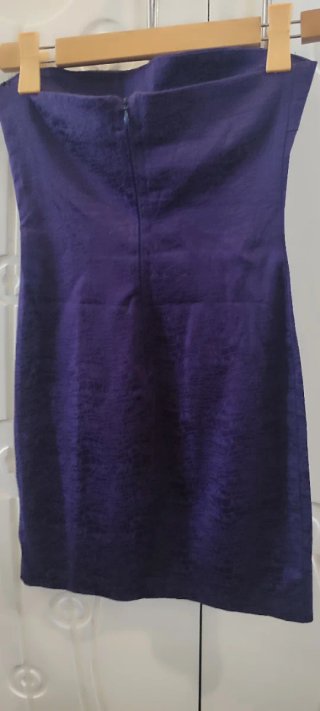 Vestido Morado Jacquard Efecto Serpiente